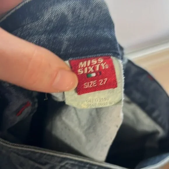 Miss Sixty Vintage Y2K Snuffles Denim Straight Leg Jeans Sz 27 - Picture 11 of 13